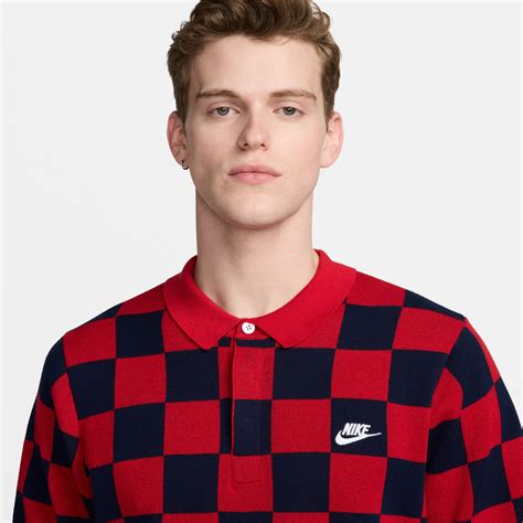 nike checkered polo